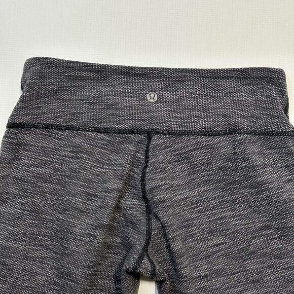 Lululemon Wunder Under Crop Leggings Size 6 Coco Pique Black White/Black READ - Picture 6 of 12